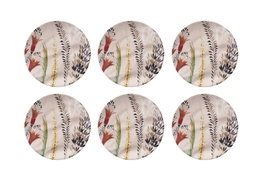 Hermia Wheat Serv Leaf Juego de 6 Platos de Servicio Navideños Multicolor